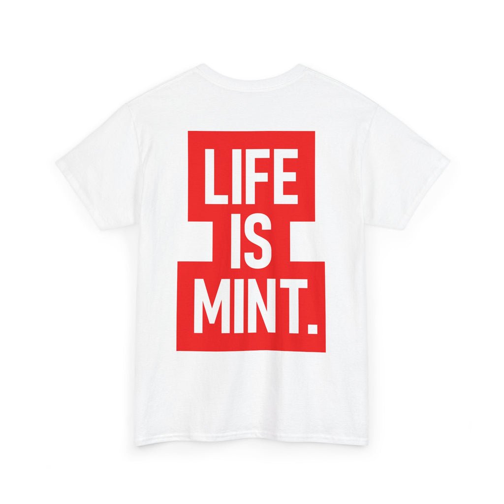 Life is Mint Stack Tee White